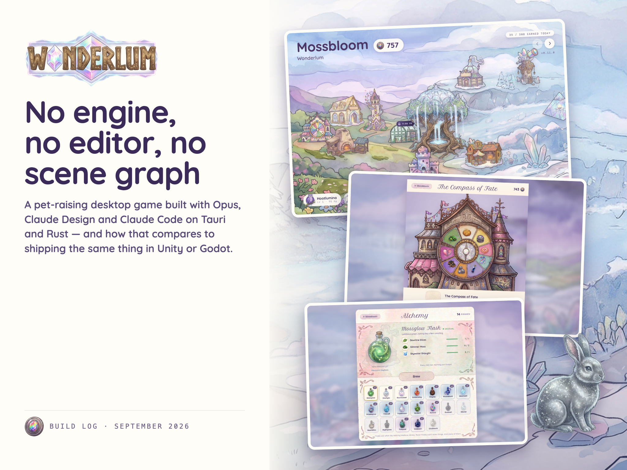 Meet Wonderlum, Built in React & Rust-Based Tauri to replace Unity for Games