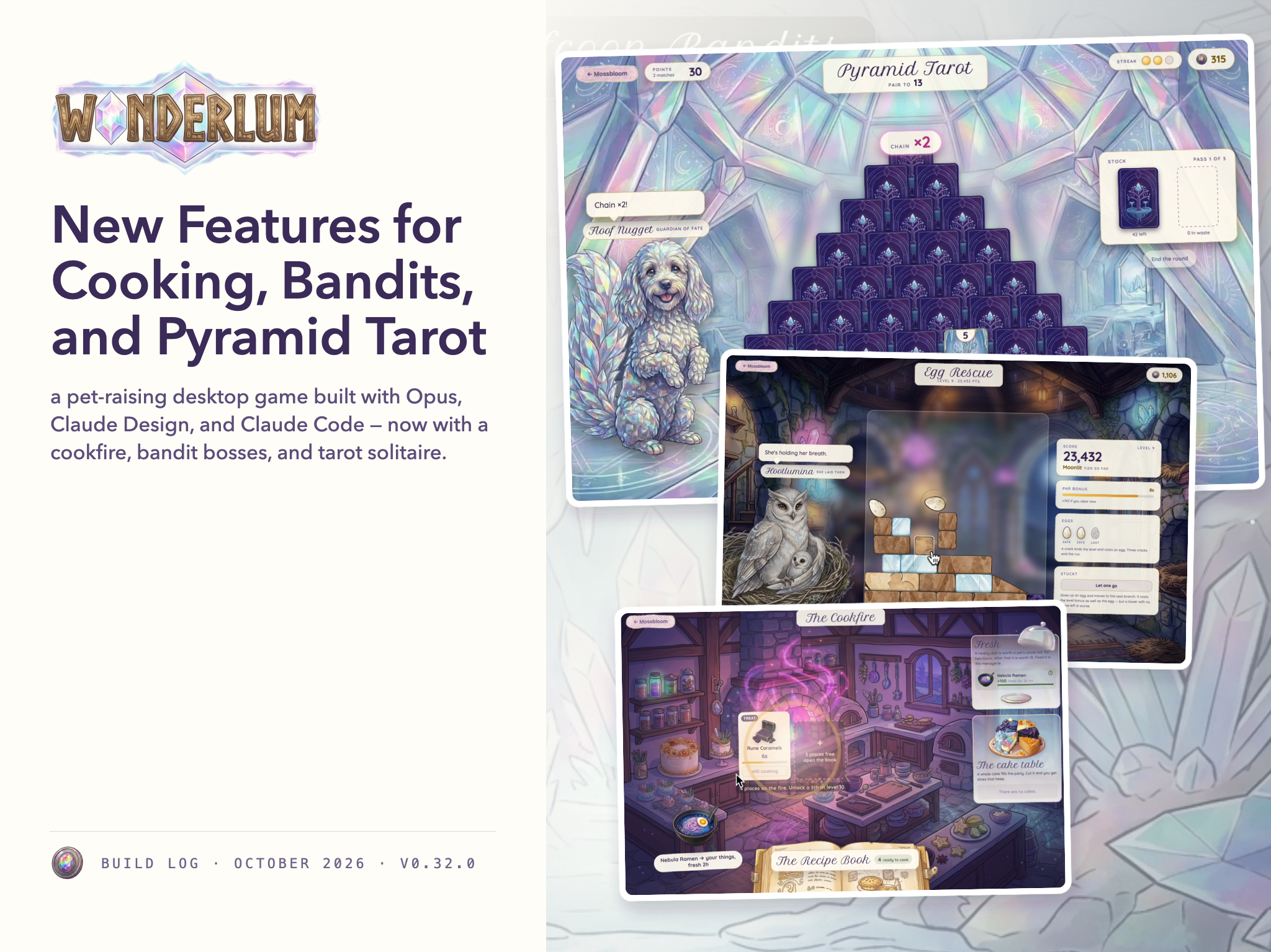 Wonderlum v0.32.0: Adding the Cookfire, Expeditions, & More Mini-Games